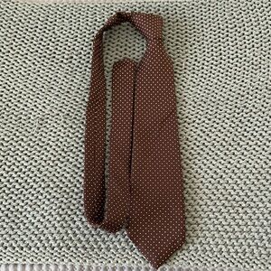 Elegant Brown Polka Dot Men's Tie